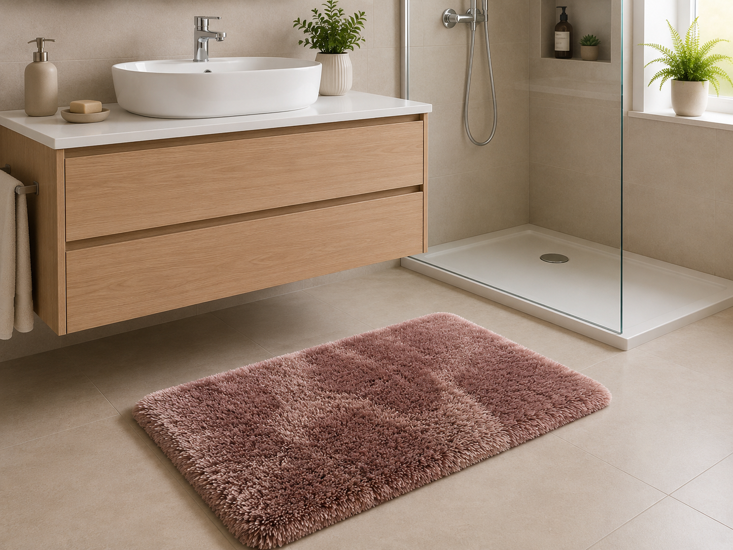 Tappeto Bagno Simply 50x80 cm Antiscivolo Morbido e Assorbente