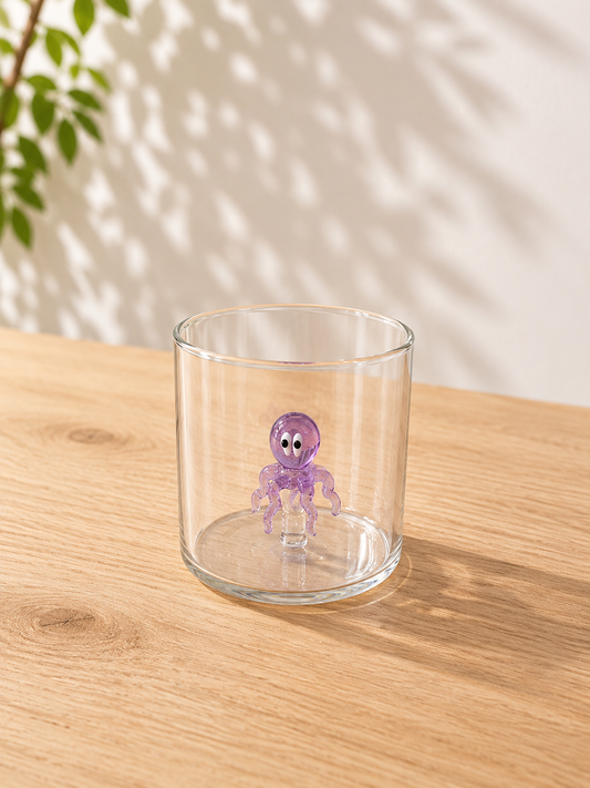 Bicchiere in Vetro 36 cl con Decorazione 3D Interna