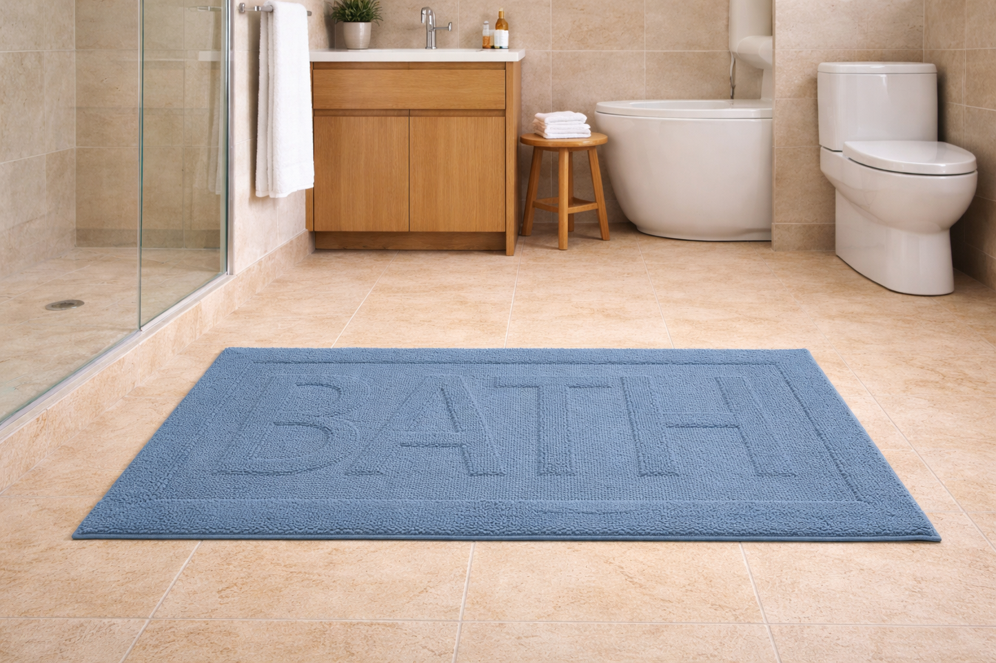 Tappeto Bagno Antiscivolo Bath Fancy Home Morbido e Super Assorbente