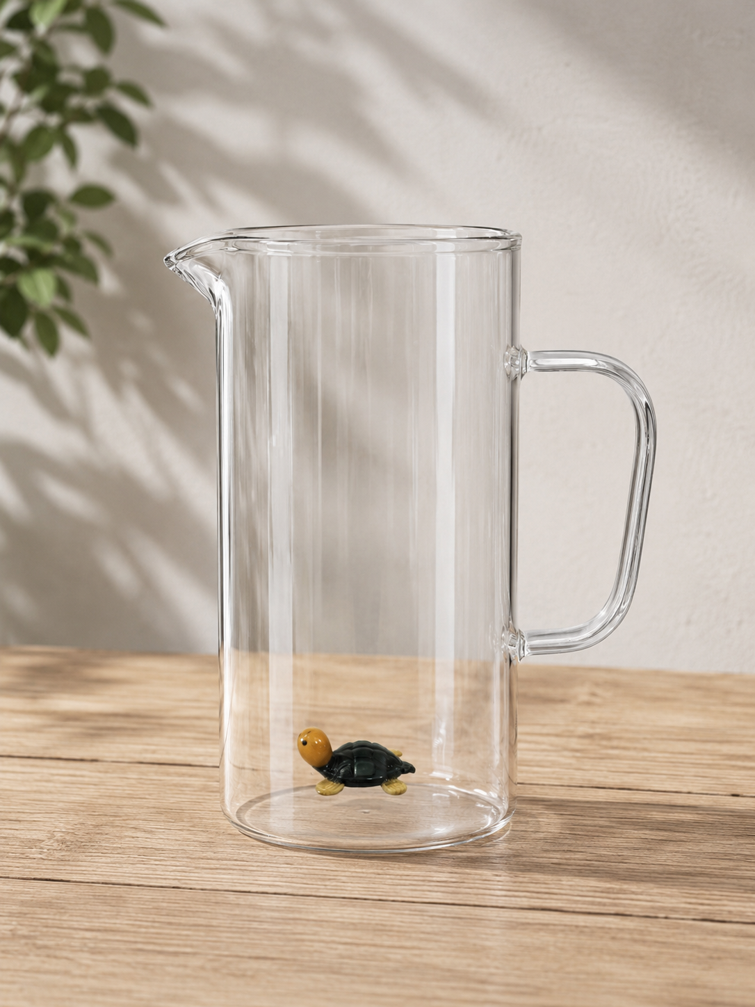 Caraffa in Vetro 1,2 Litri con Decorazione 3D Interna 16x10x h 20cm
