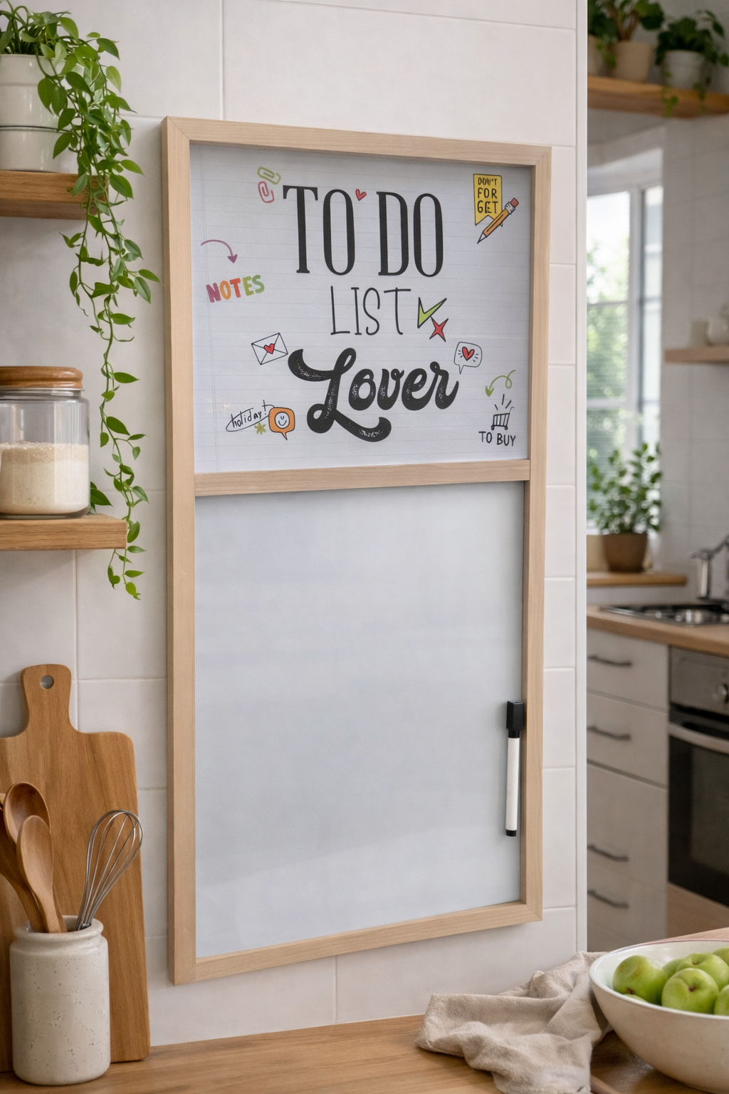 Lavagnetta Magnetica da Cucina con Pennarello 31x60 cm