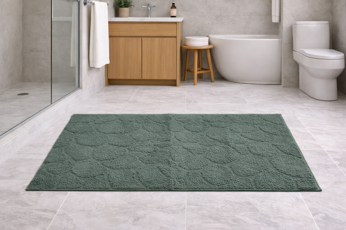 Tappeto Bagno Antiscivolo Bolle Fancy Home Morbido e Super Assorbente