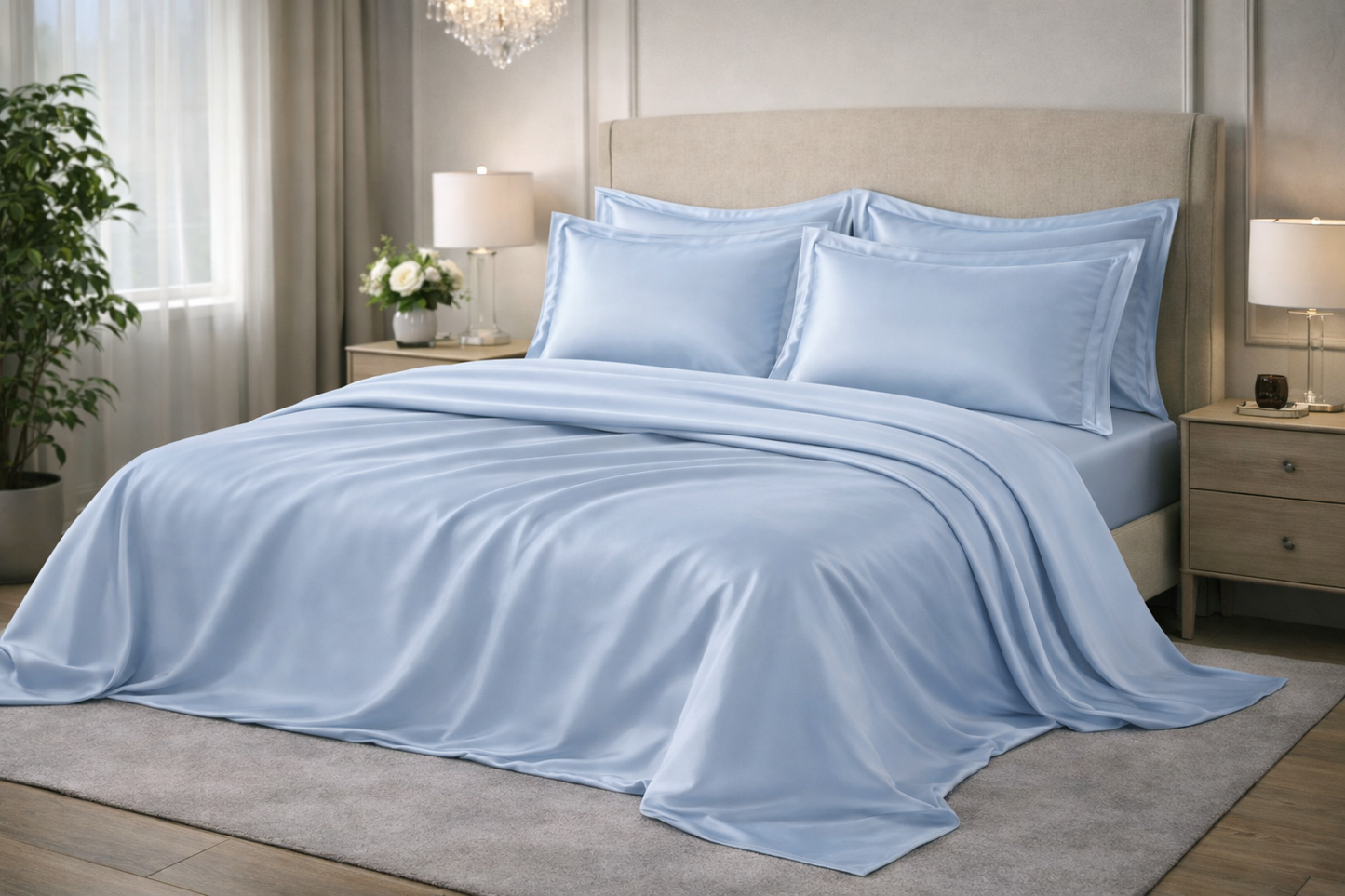 Completo Lenzuola Matrimoniale Maxi Firenze Lux Raso 60 | Made in Italy