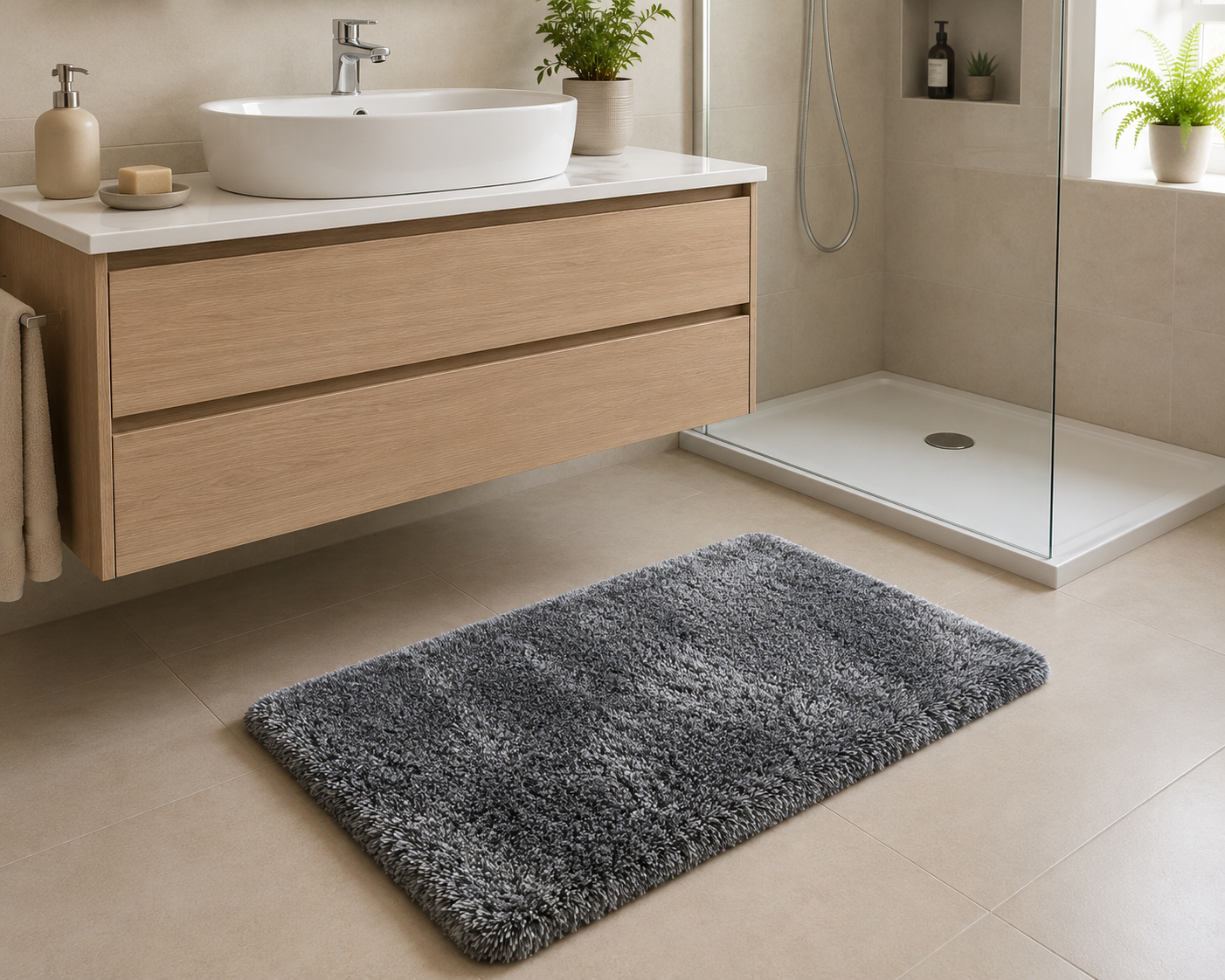 Tappeto Bagno Simply 50x80 cm Antiscivolo Morbido e Assorbente