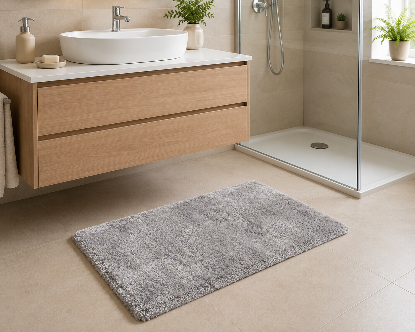 Tappeto Bagno Simply 50x80 cm Antiscivolo Morbido e Assorbente