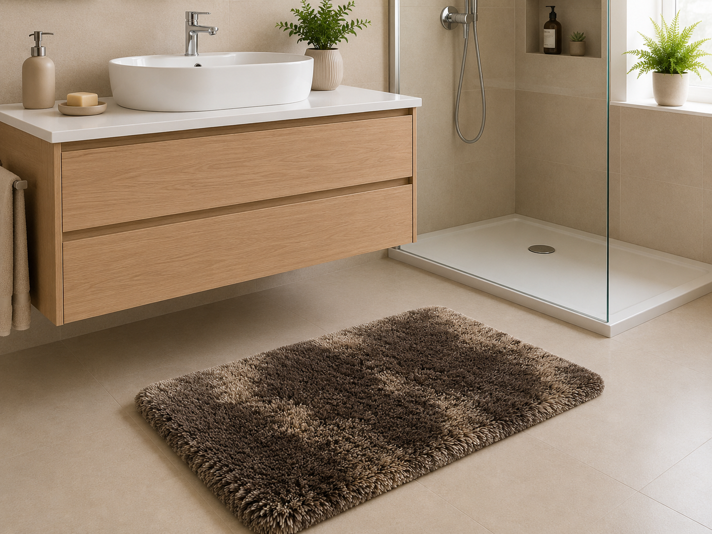 Tappeto Bagno Simply 50x80 cm Antiscivolo Morbido e Assorbente