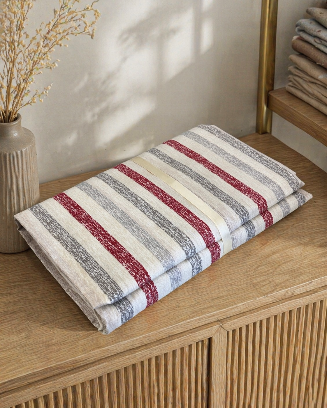 Completo Lenzuola in Percalle di Cotone 100% - Natural Multi