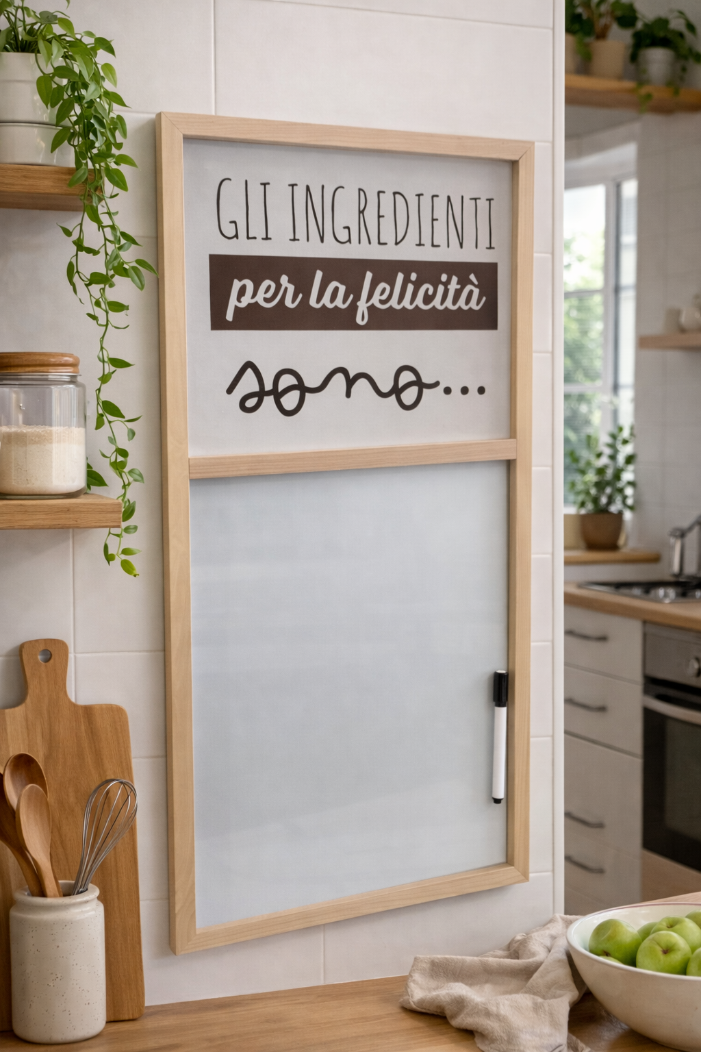 Lavagnetta Magnetica da Cucina con Pennarello 31x60 cm