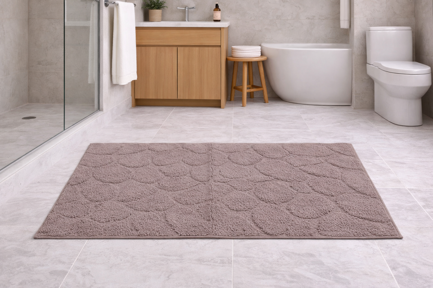 Tappeto Bagno Antiscivolo Bolle Fancy Home Morbido e Super Assorbente