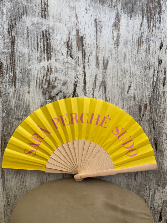 Ventaglio con Frasi Ironiche Estate - Pieghevole Colorato e Anticaldo