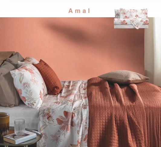 Completo Lenzuola Matrimoniale Di Maestro Amal in Cotone - Fantasia Floreale