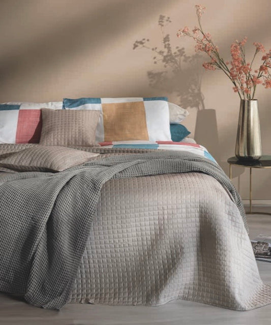 Completo Lenzuola Matrimoniale Di Maestro Esmond in Cotone - Fantasia Geometrica