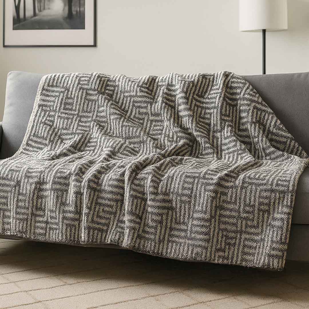 Copritutto SHEICK Tinto in Filo 100% Cotone 2 Piazze 250x250 cm Copridivano e Copriletto