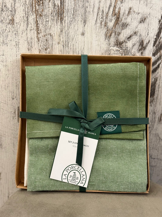 Set 2 Strofinacci Coltivia La Porcellana Bianca