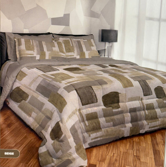 Trapunta Acca24 Platinum Stampa Digitale dis. Brick Matrimoniale Beige