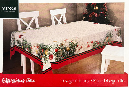 Tovaglia Tiffany XMAS Disegno 06 x12 (140x240)
