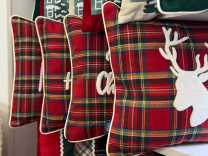 Cuscino Natalizio Scozzese Vingi 45x45 con Imbottitura - Made in Italy