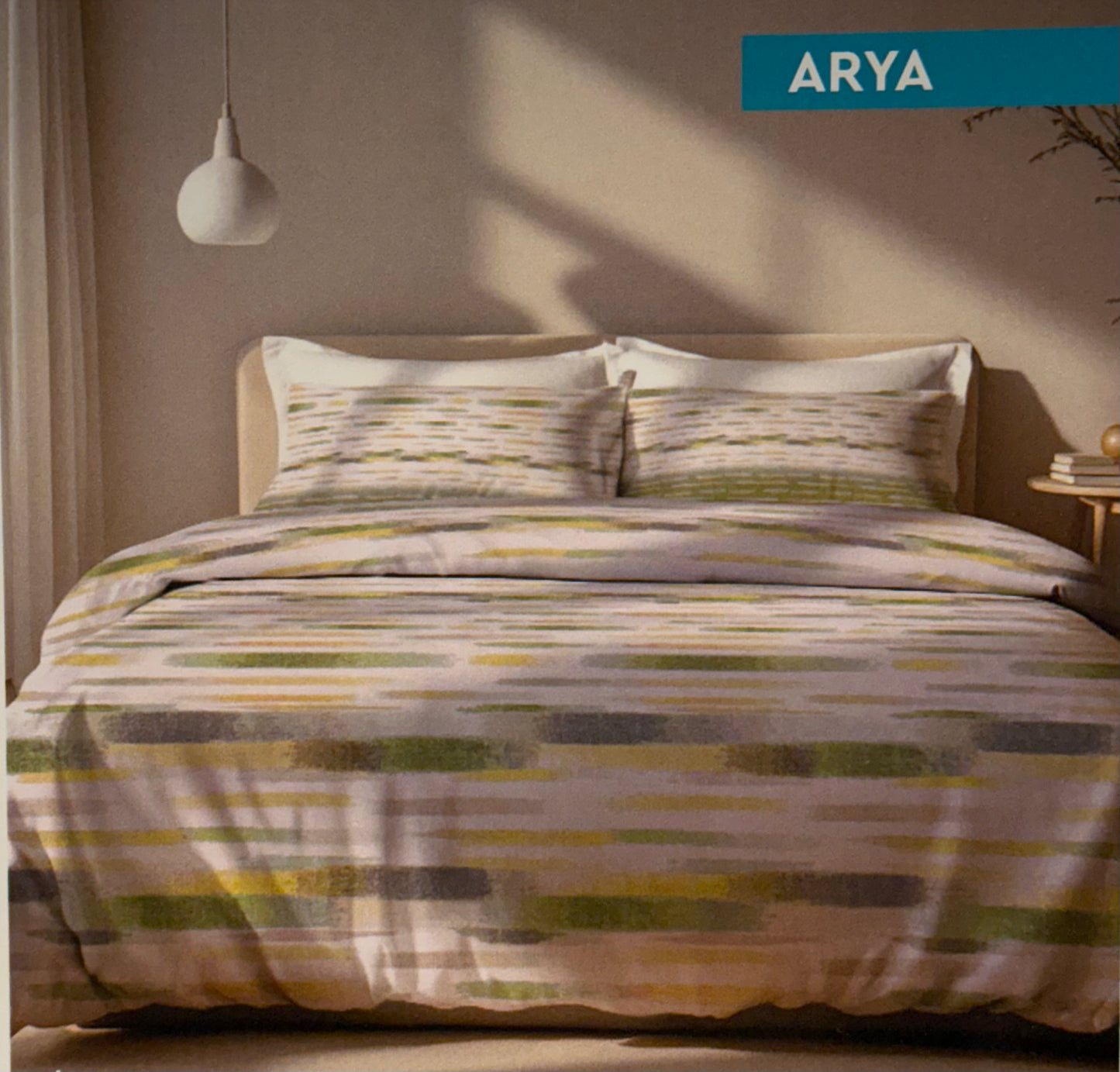 Copripiumino Matrimoniale Biancaluna Cocò Arya in 100% Cotone - Moderno a Righe