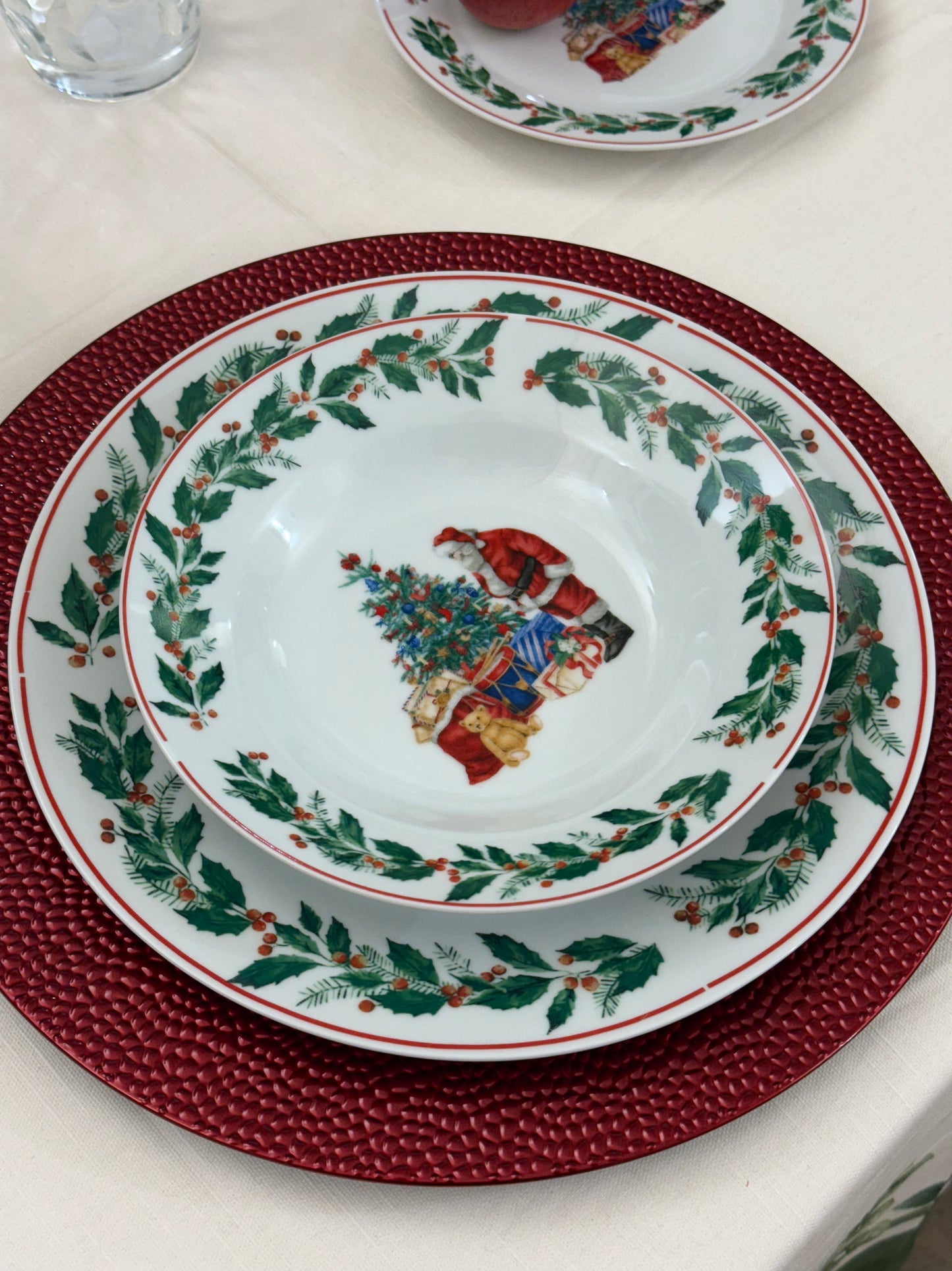 Servizio Piatti Natalizio 18 Pezzi in Porcellana - Sophie Maison Dear Santa