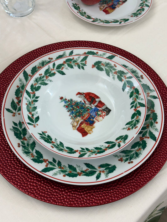 Servizio Piatti Natalizio 18 Pezzi in Porcellana - Sophie Maison Dear Santa