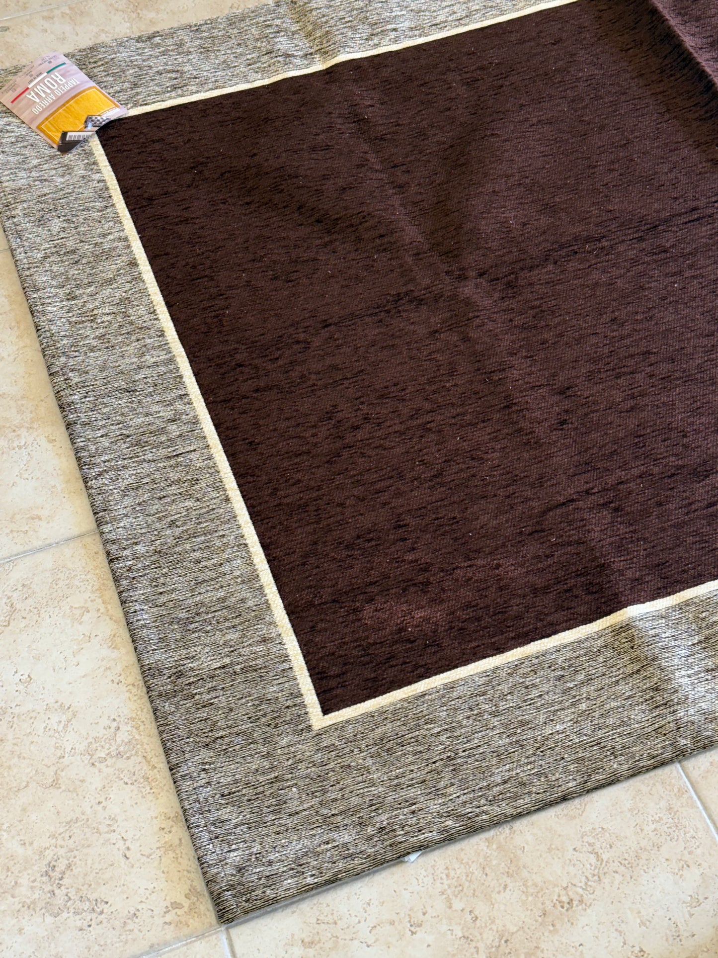 Tappeto Arredo Roma in Ciniglia 115x175 - Made in Italy, Base Antiscivolo