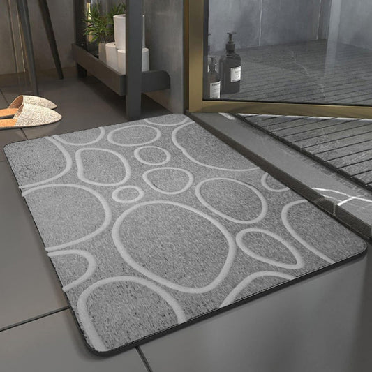 Tappeto Bagno in Diatomite Cerchi Mitzuno S&G 60x40 cm | Antiscivolo e Asciugatura Rapida