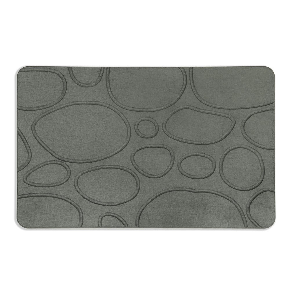 Tappeto Bagno in Diatomite Cerchi Mitzuno S&G 60x40 cm | Antiscivolo e Asciugatura Rapida