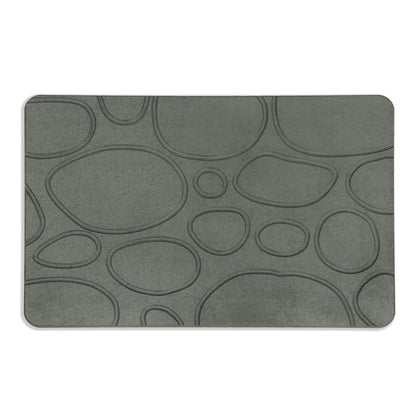 Tappeto Bagno in Diatomite Cerchi Mitzuno S&G 60x40 cm | Antiscivolo e Asciugatura Rapida