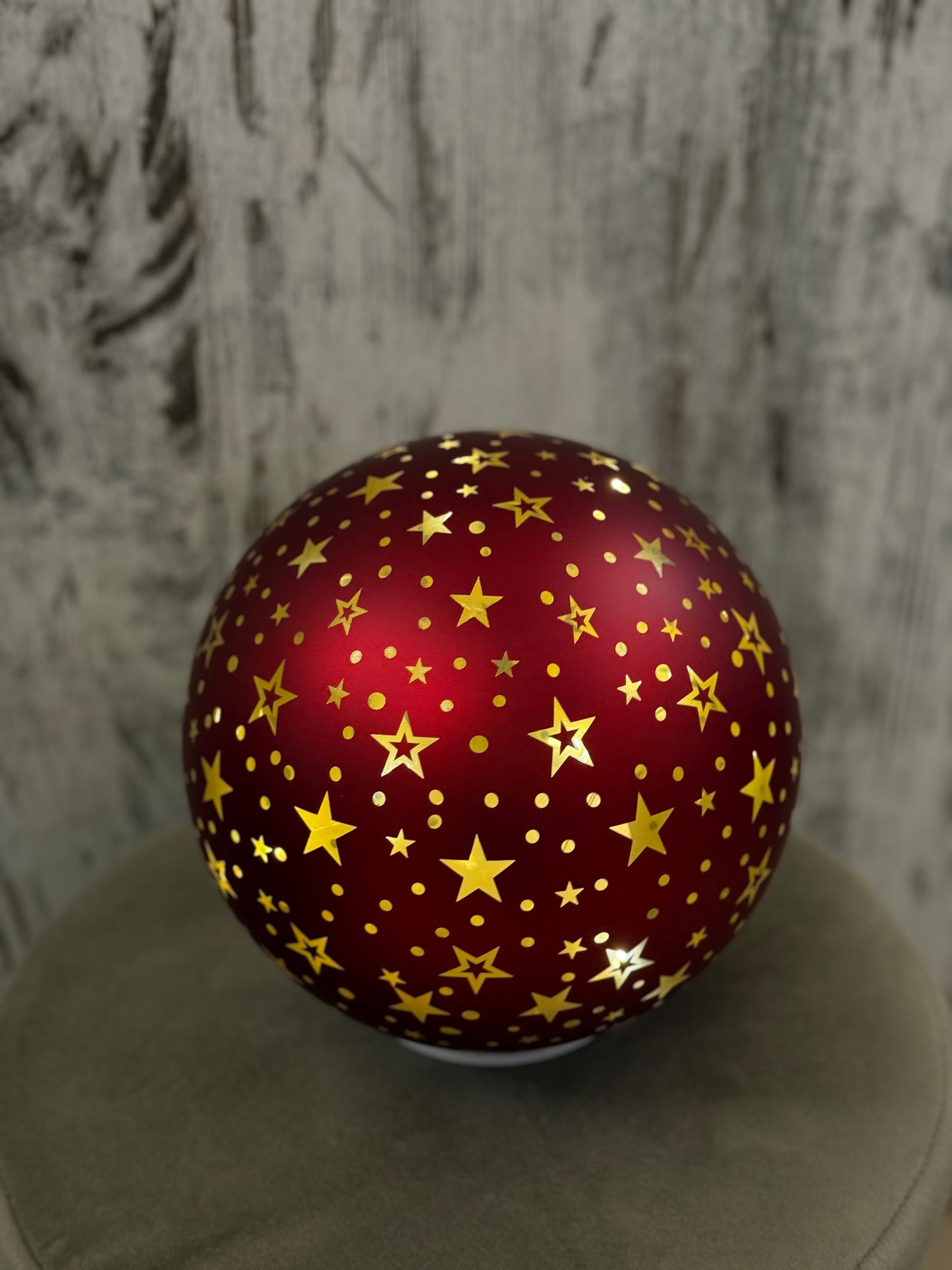 Sfera Luminosa Rotante in Vetro Soffiato ø18cm | Led Luce Calda
