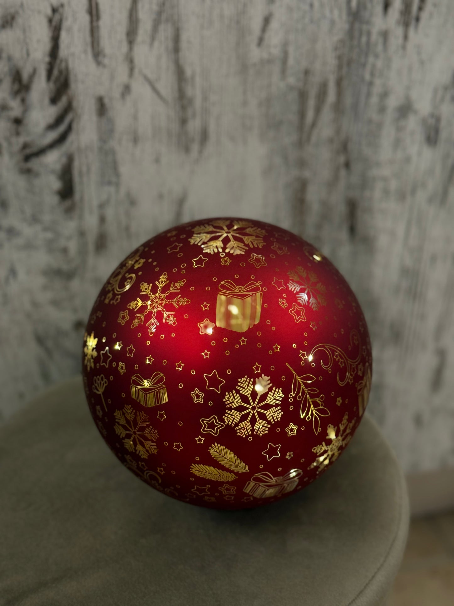 Sfera Luminosa Rotante in Vetro Soffiato ø18cm | Led Luce Calda