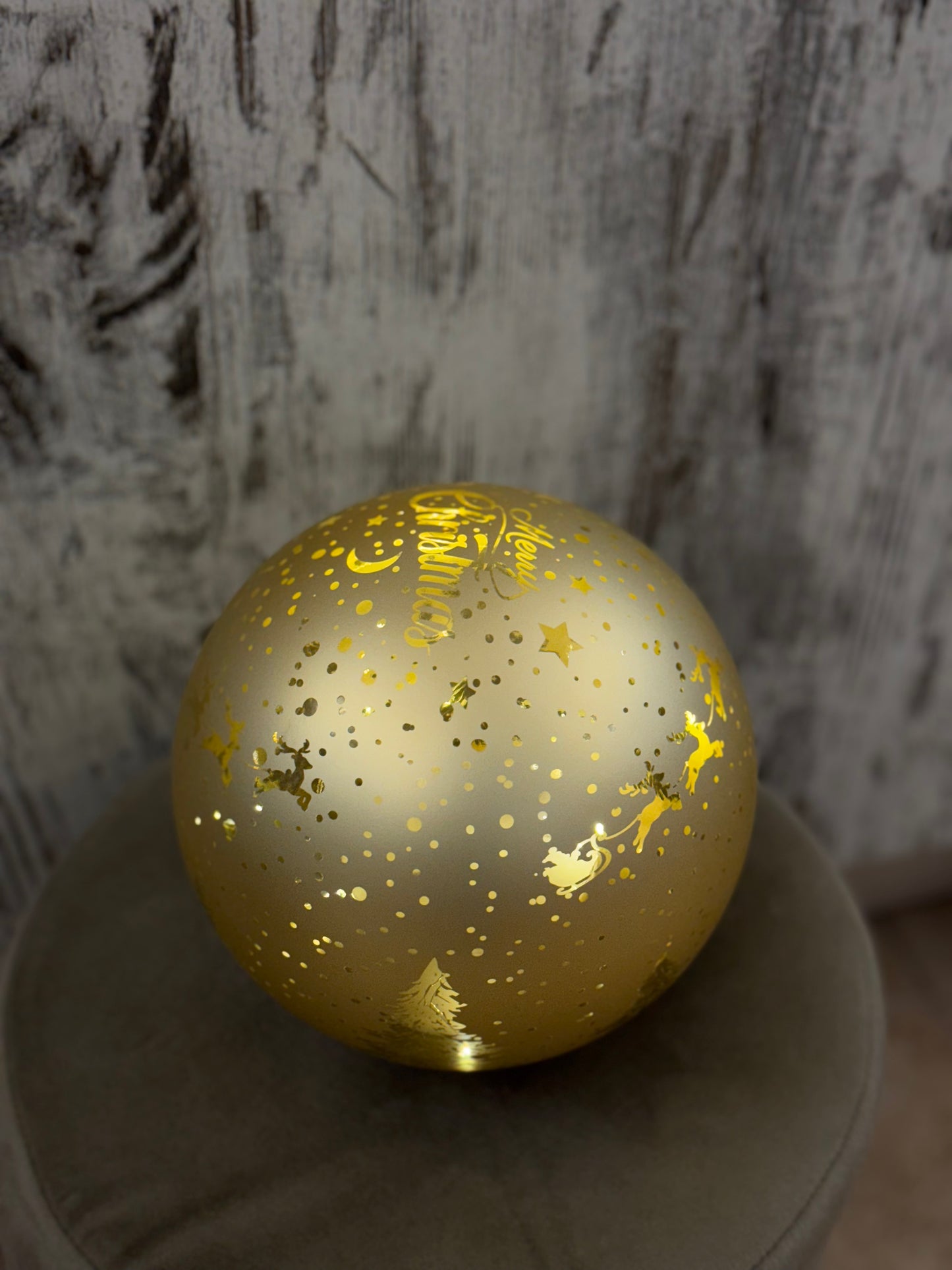 Sfera Luminosa Rotante in Vetro Soffiato ø18cm | Led Luce Calda