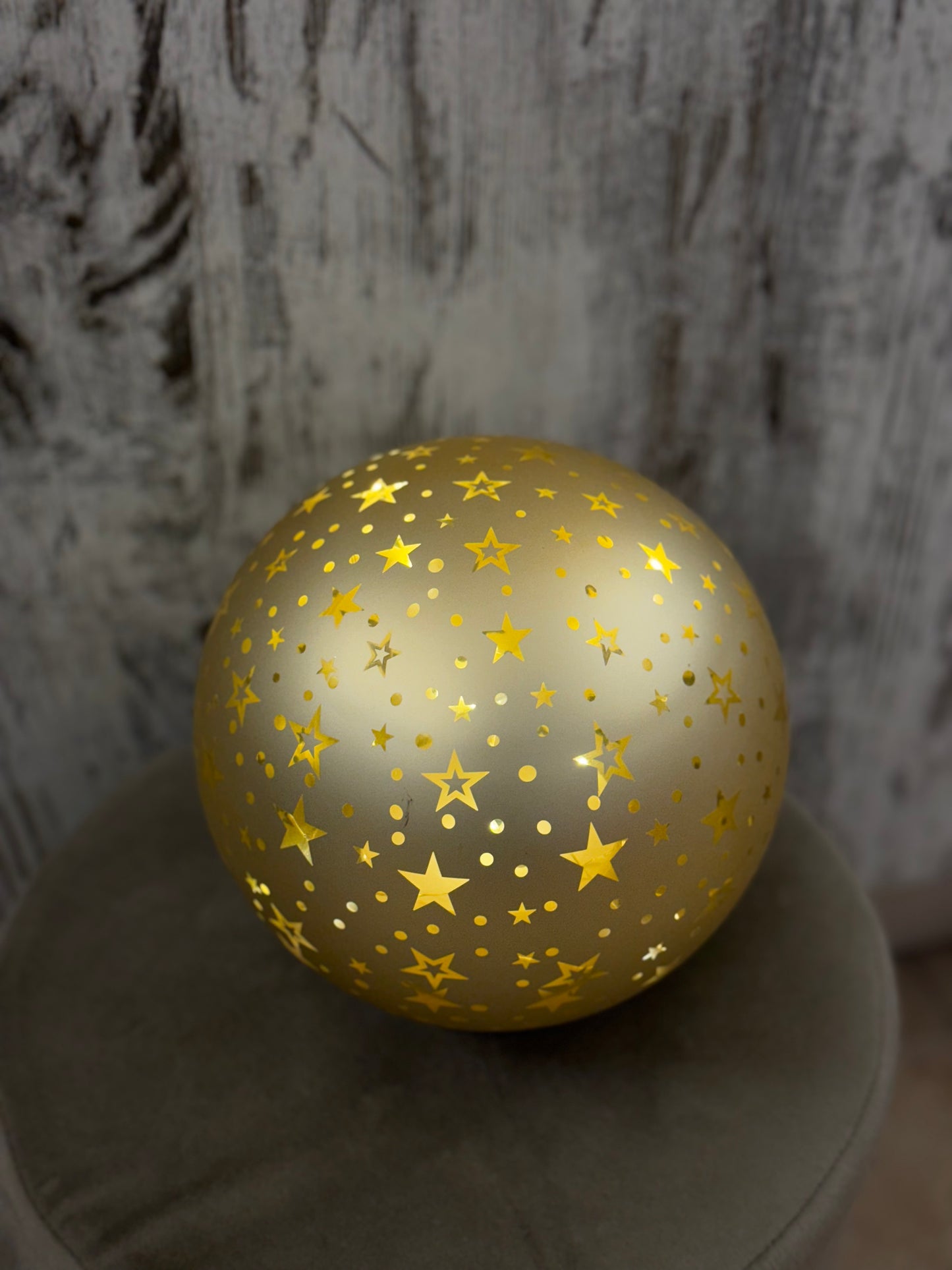 Sfera Luminosa Rotante in Vetro Soffiato ø18cm | Led Luce Calda