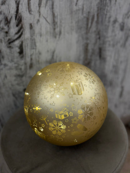 Sfera Luminosa Rotante in Vetro Soffiato ø18cm | Led Luce Calda