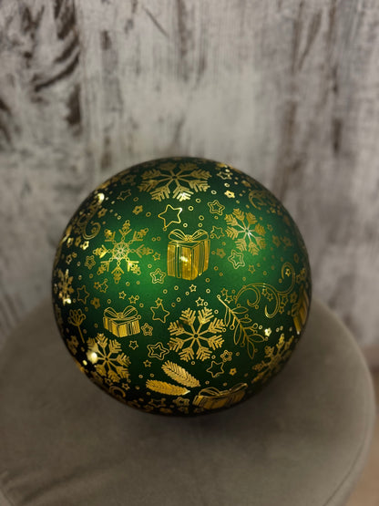 Sfera Luminosa Rotante in Vetro Soffiato ø18cm | Led Luce Calda