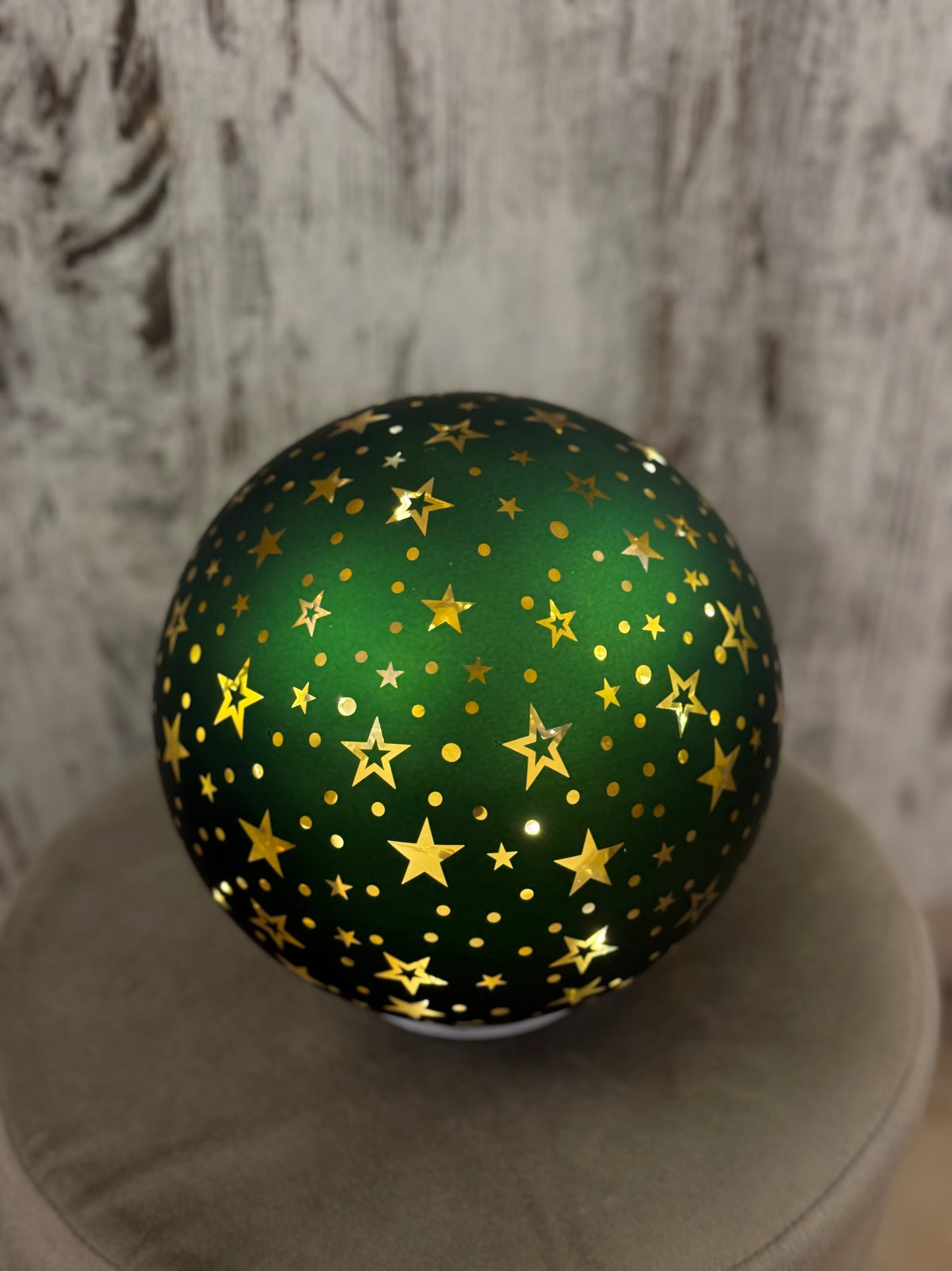 Sfera Luminosa Rotante in Vetro Soffiato ø18cm | Led Luce Calda