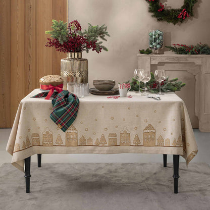 THUN Tovaglia Antimacchia 150x200 cm Thunland Gingerbreadhouse Beige