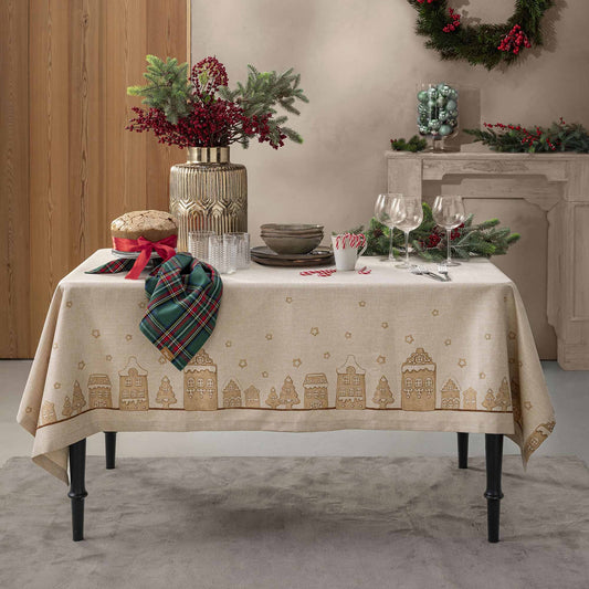THUN Tovaglia Antimacchia 150x200 cm Thunland Gingerbreadhouse Beige