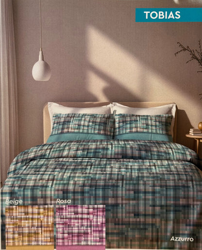 Copripiumino Biancaluna Tobias Matrimoniale 100% Cotone