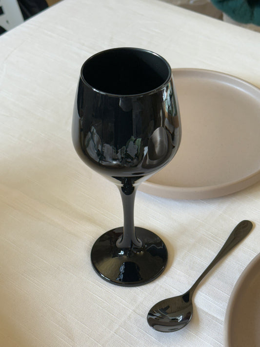 Set 6 Calici Neri in Vetro 320 cc | Tognana Black | Eleganti e Moderni