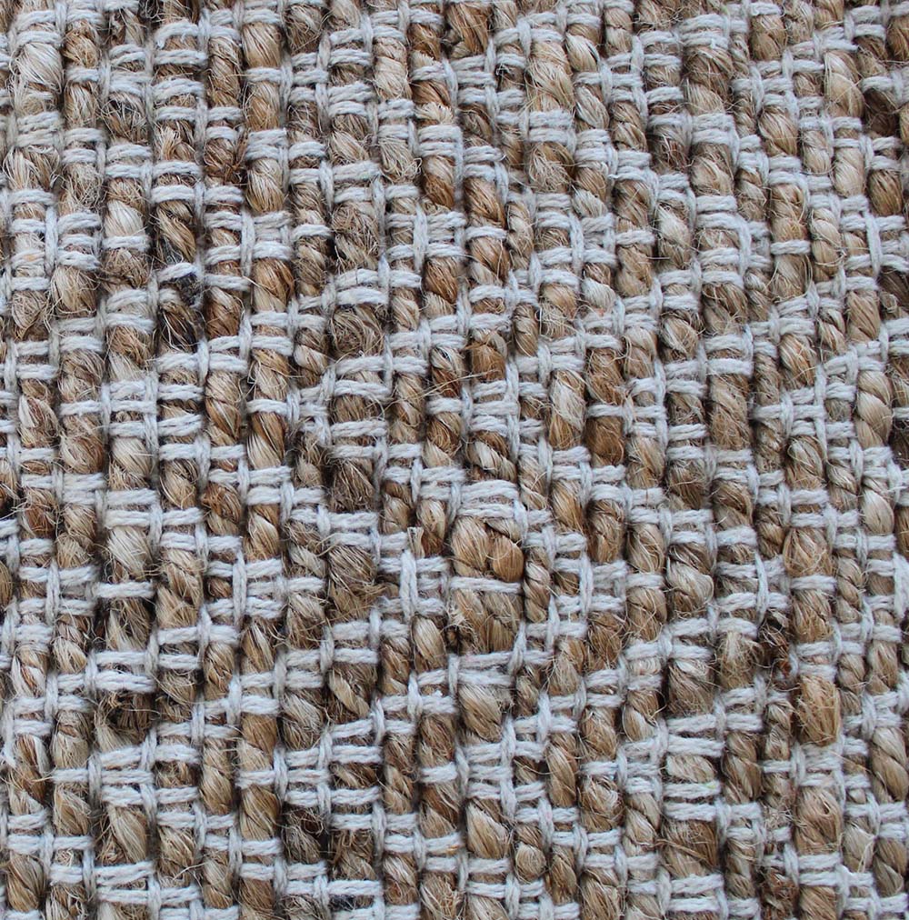 Tappeto in Juta e Cotone Naturale a Spina di Pesce 80x150-Intrecciato a Mano I Juta 183