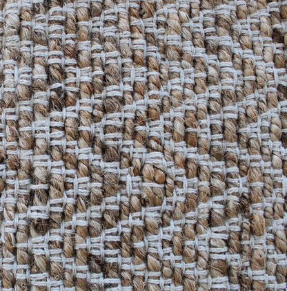 Tappeto in Juta e Cotone Naturale a Spina di Pesce 80x150-Intrecciato a Mano I Juta 183