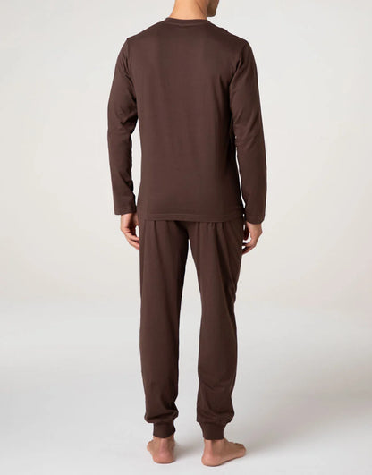 Pigiama Uomo Lovable in Cotone Jersey | Cioccolato