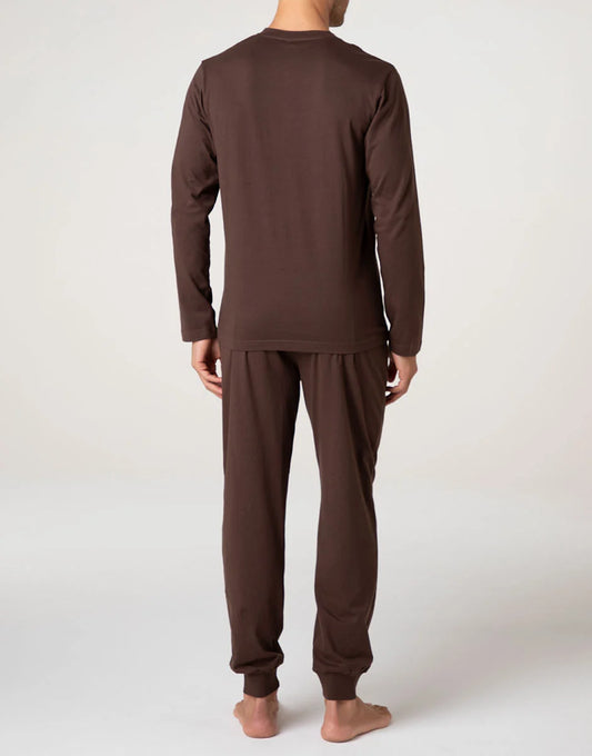 Pigiama Uomo Lovable in Cotone Jersey | Cioccolato