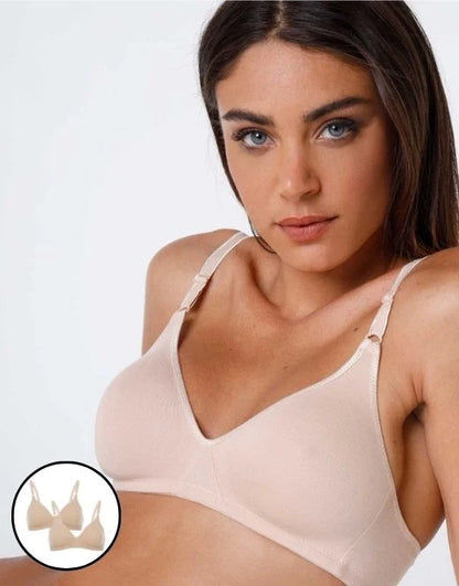 Bipack 2 Reggiseni Lovable Senza Ferretto in Cotone L1604