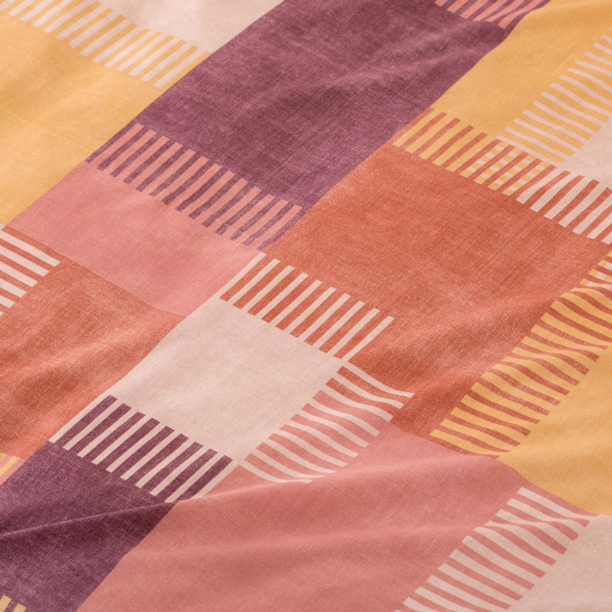 Parure Copripiumino Matrimoniale Parker Riviera in Cotone – Fantasia Geometrica Patchwork