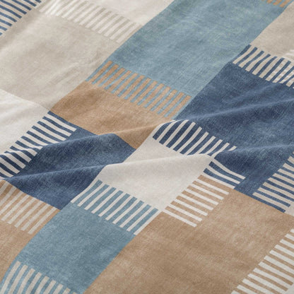 Parure Copripiumino Matrimoniale Parker Riviera in Cotone – Fantasia Geometrica Patchwork
