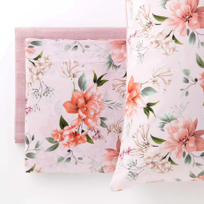 Completo Letto Matrimoniale Charlotte in 100% Cotone - Linea Oro - Fantasia Floreale