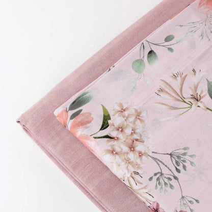 Completo Letto Matrimoniale Charlotte in 100% Cotone - Linea Oro - Fantasia Floreale