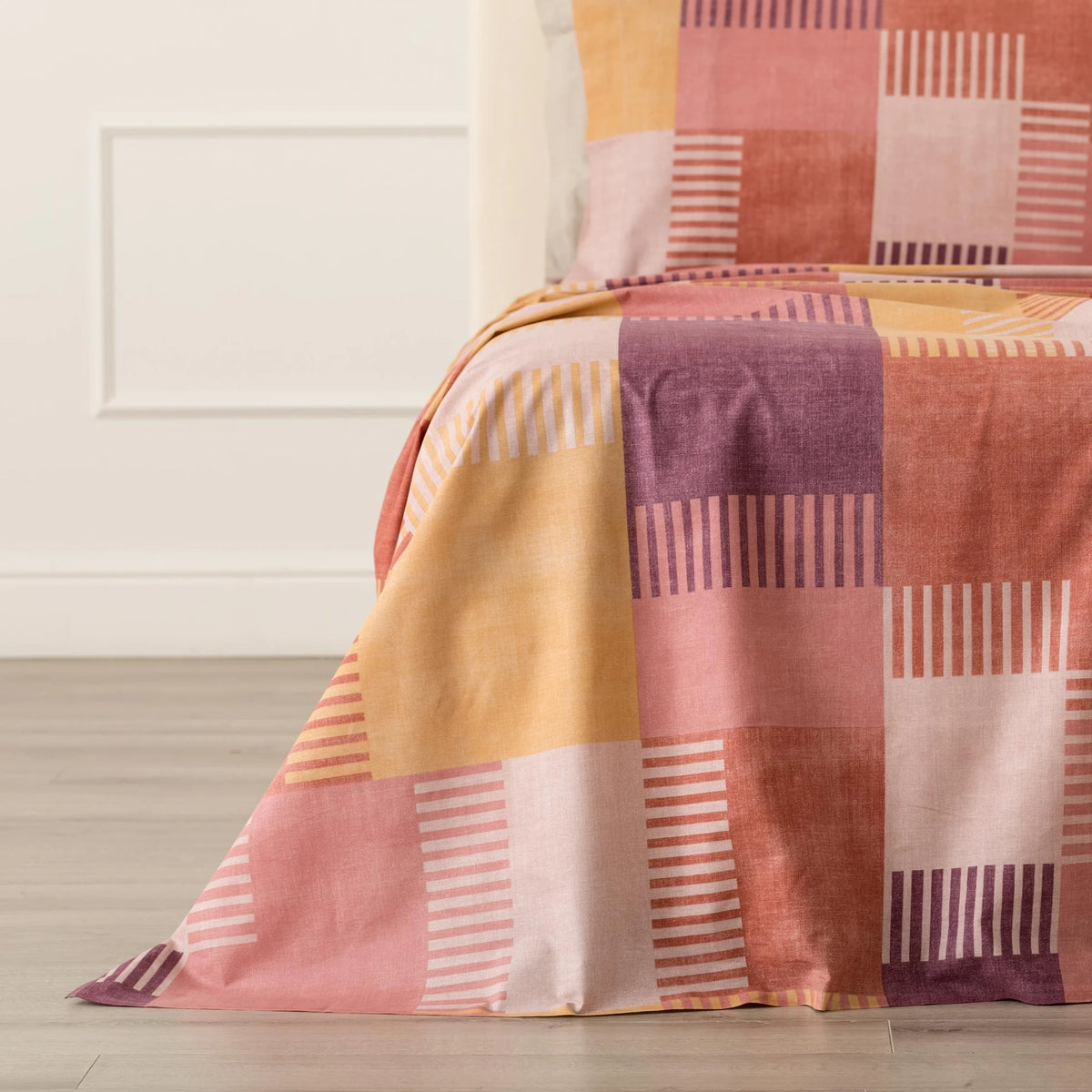 Completo Lenzuola Matrimoniale Parker in 100% Cotone Fantasia Geometrica – Carillo