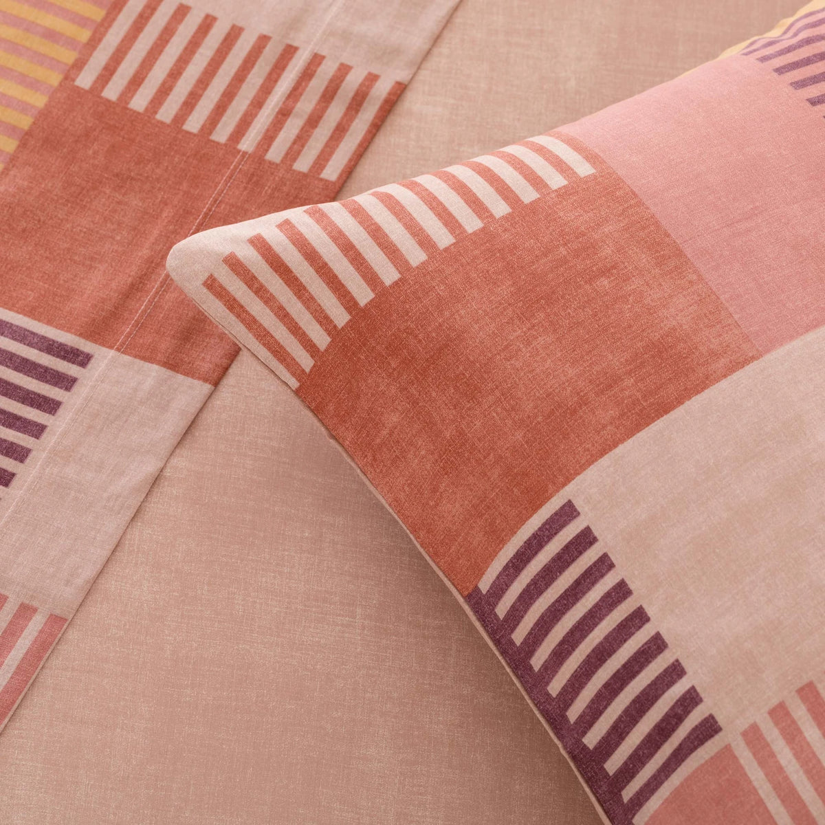 Completo Lenzuola Matrimoniale Parker in 100% Cotone Fantasia Geometrica – Carillo